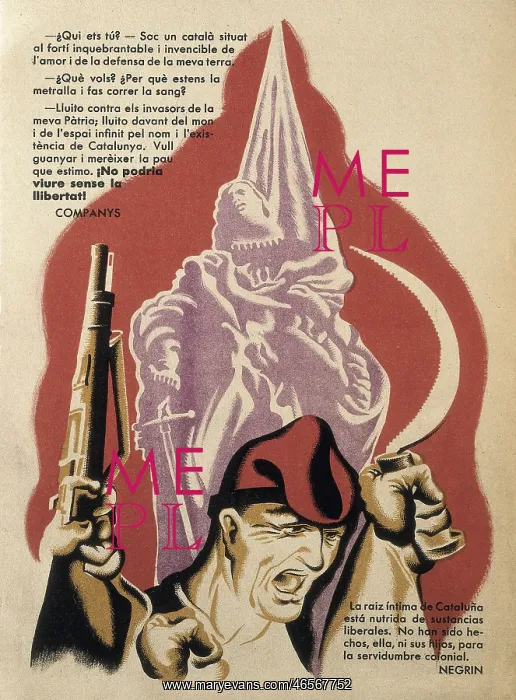 : Spanish Civil War (1936-1939). Leaflet edited : Spanish Civil War (1936-1939). Leaflet edited