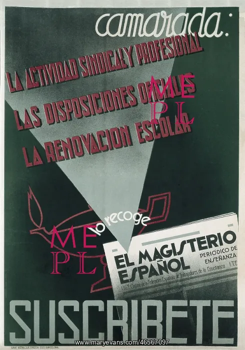 : Spanish civil war. Advertizing for the subscription : Spanish civil war. Advertizing for the subscription