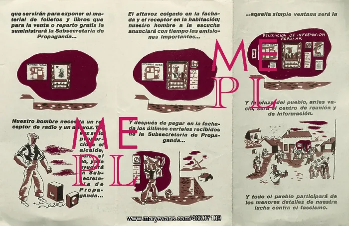 : Spanish Civil War. Leaflet explaining how to : Spanish Civil War. Leaflet explaining how to