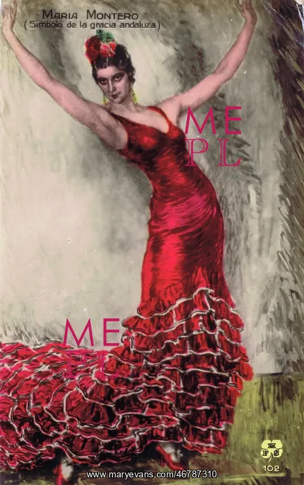 : The Spanish dancer Maria Montero, 1920s : The Spanish dancer Maria Montero, 1920s