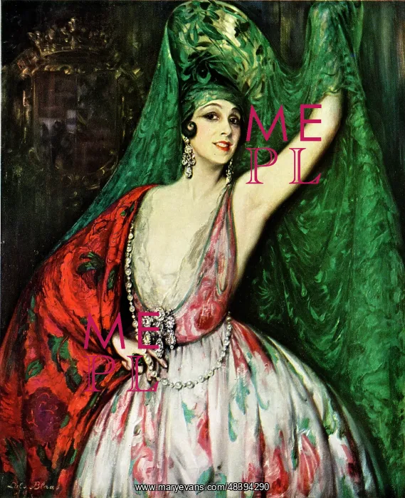  : Spanish dancer wearing mantilla
