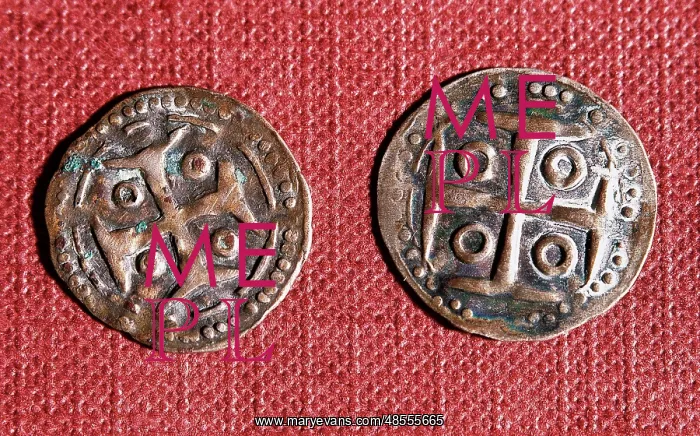 : Spanish dinero and obol. 13th century : Spanish dinero and obol. 13th century