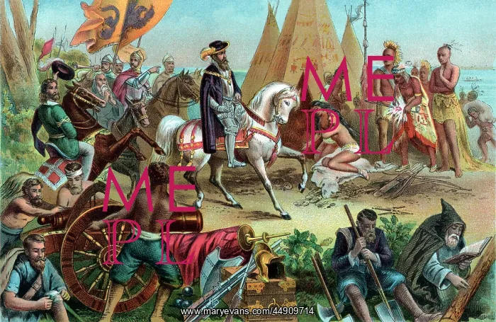 : Spanish explorer hernando de soto discovering : Spanish explorer hernando de soto discovering