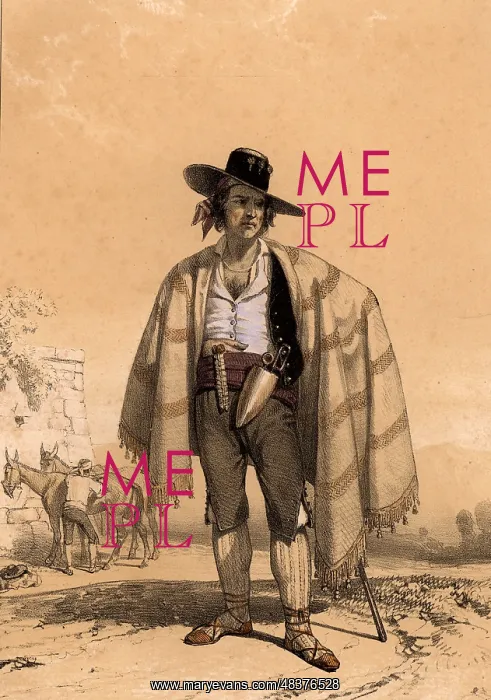 : Spanish gipsy muleteer in the Pyrenees wearing : Spanish gipsy muleteer in the Pyrenees wearing