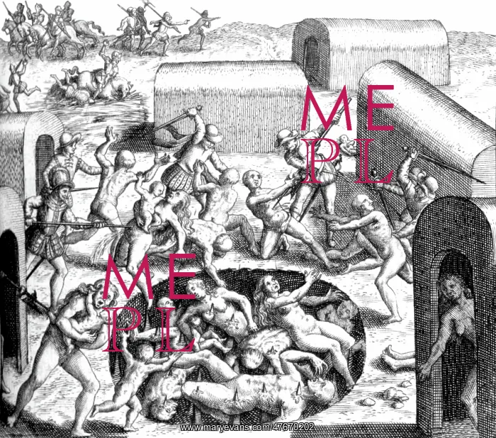 : Spanish Persecution in the West Indies, Impalment, 16th Cent : Spanish Persecution in the West Indies, Impalment, 16th Cent