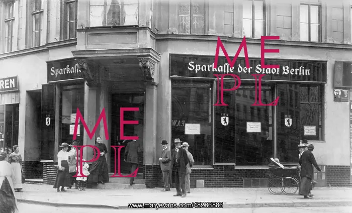 : Sparkasse in Berlin, 1917 : Sparkasse in Berlin, 1917