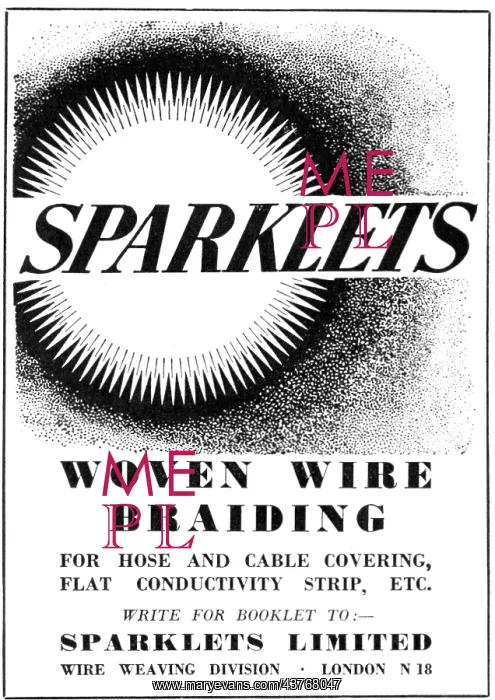 : Sparklets Woven Wire Braiding 1947 : Sparklets Woven Wire Braiding 1947