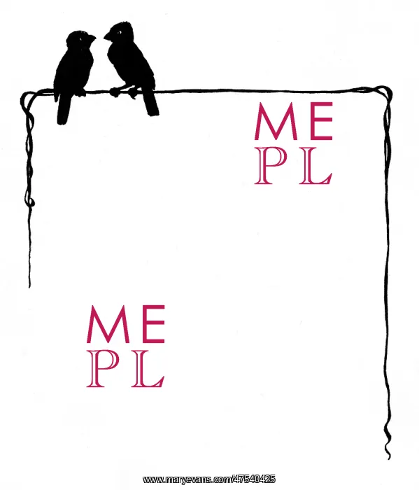  : Two sparrows perched at the top of the first page