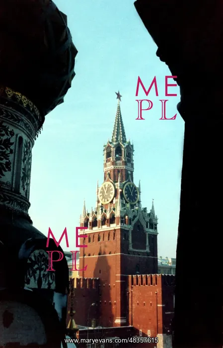 : Spasskaya Tower of Moscow Kremlin, 1984 : Spasskaya Tower of Moscow Kremlin, 1984