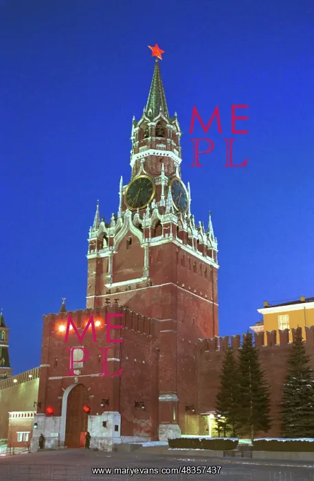 : Spasskaya Tower of Moscow Kremlin, 1997 : Spasskaya Tower of Moscow Kremlin, 1997
