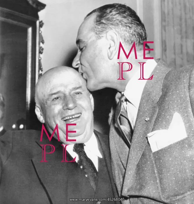 : Speaker Sam Rayburn gets a kiss on the head from : Speaker Sam Rayburn gets a kiss on the head from