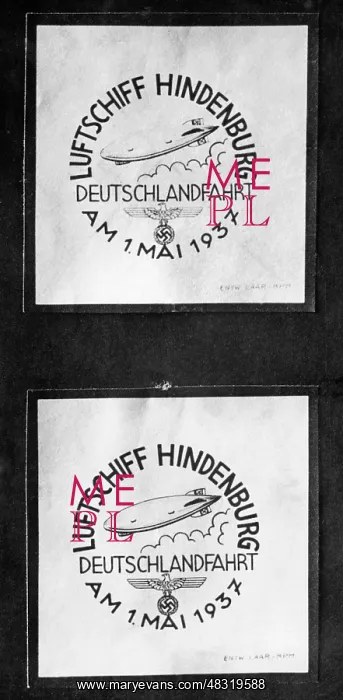 : Special postmark for the mailing by the airship : Special postmark for the mailing by the airship