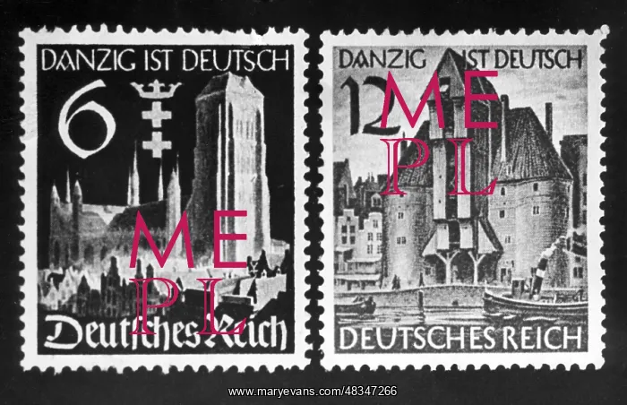 : Special stamps of Gdansk, 1939 : Special stamps of Gdansk, 1939