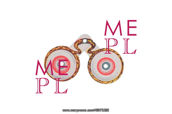 : Spectacle-shaped advertising flyer - front view : Spectacle-shaped advertising flyer - front view