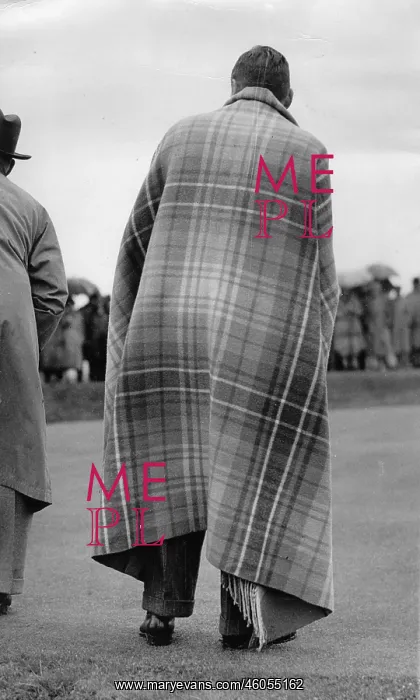 : Spectator with rug : Spectator with rug