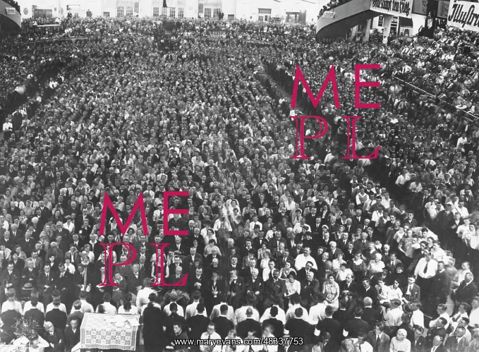 : Spectators during a Hitler speech, 1931 : Spectators during a Hitler speech, 1931