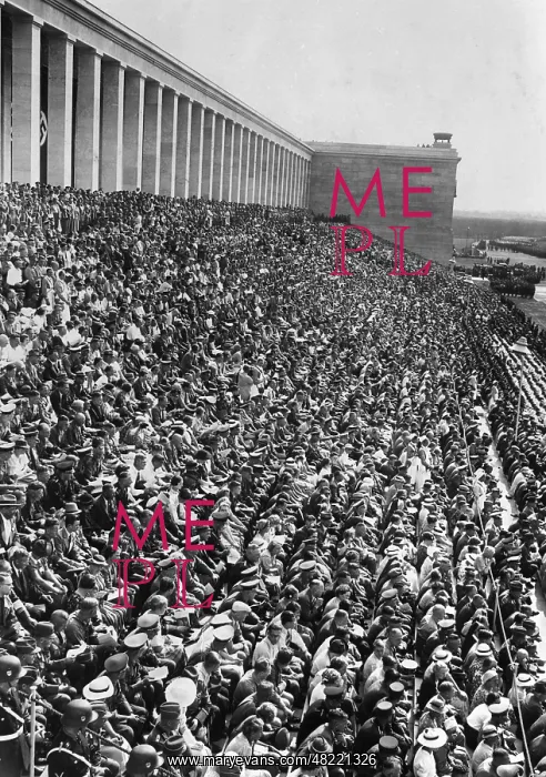 : Spectators on the Zeppelin Grandstand during the Nurembe : Spectators on the Zeppelin Grandstand during the Nurembe