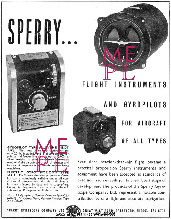 : Sperry Aircraft Instruments & Automatic Pilots. Gyropilot : Sperry Aircraft Instruments & Automatic Pilots. Gyropilot