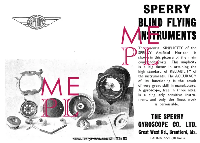 : Sperry Blind Flying Instruments & Autopilots : Sperry Blind Flying Instruments & Autopilots
