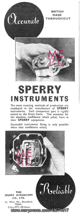 : Sperry Blind Flying Instruments & Autopilots : Sperry Blind Flying Instruments & Autopilots