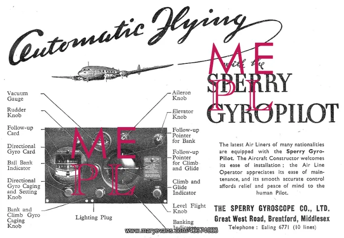 : Sperry Blind Flying Instruments & Autopilots - Gyropilot : Sperry Blind Flying Instruments & Autopilots - Gyropilot