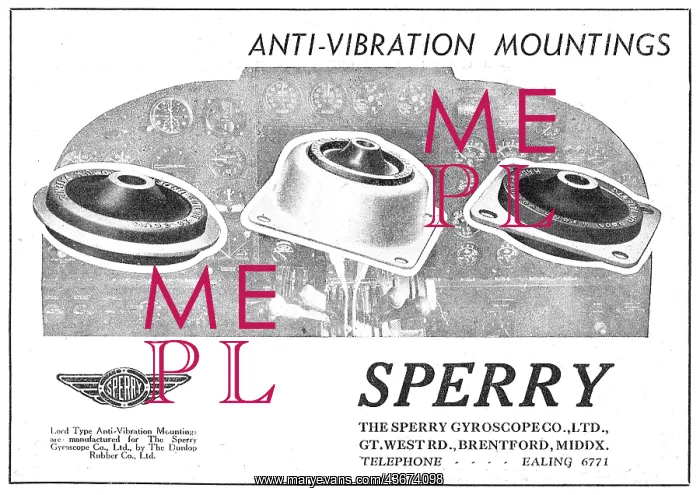 : Sperry Flight Instruments & Anti Vibration Mountings : Sperry Flight Instruments & Anti Vibration Mountings
