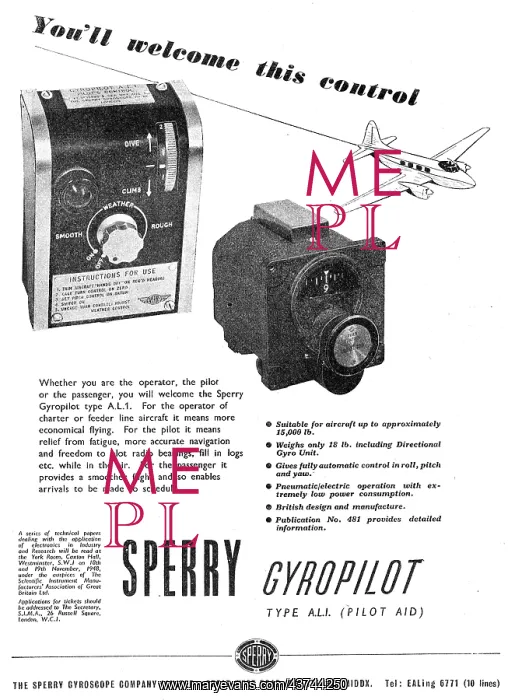 : Sperry Flight & Navigational Instruments : Sperry Flight & Navigational Instruments