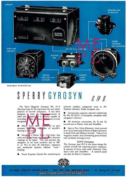 : Sperry Flight & Navigational Instruments : Sperry Flight & Navigational Instruments