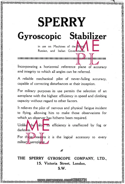  : The Sperry Gyroscopic Stabilizer