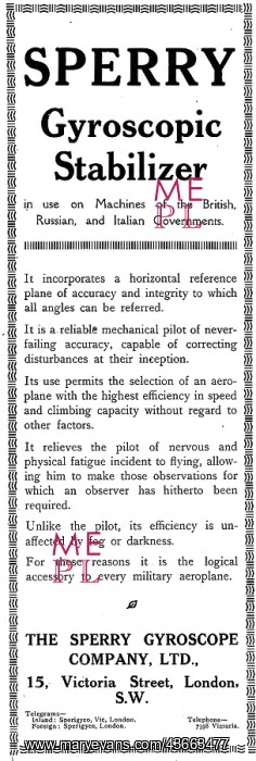: Sperry Gyroscopic Stabilizer For Aeroplanes : Sperry Gyroscopic Stabilizer For Aeroplanes