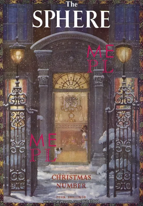 : The Sphere Christmas Number front cover 1956 : The Sphere Christmas Number front cover 1956