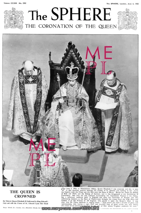 : The Sphere Front Cover: The Coronation of Queen Elizabeth II : The Sphere Front Cover: The Coronation of Queen Elizabeth II