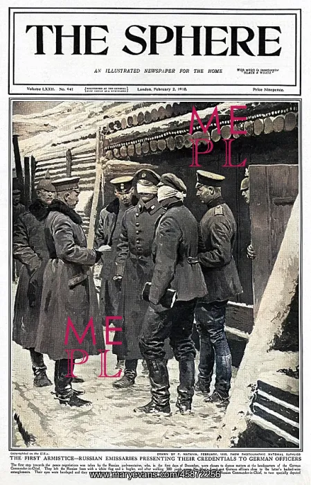 : Sphere cover - First Armistice between Russians & Germans : Sphere cover - First Armistice between Russians & Germans
