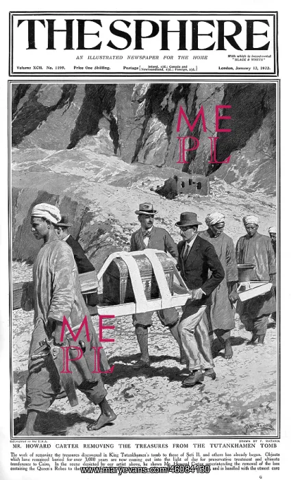 : Sphere cover - Howard Carter removing treasures, Tutankhamen : Sphere cover - Howard Carter removing treasures, Tutankhamen
