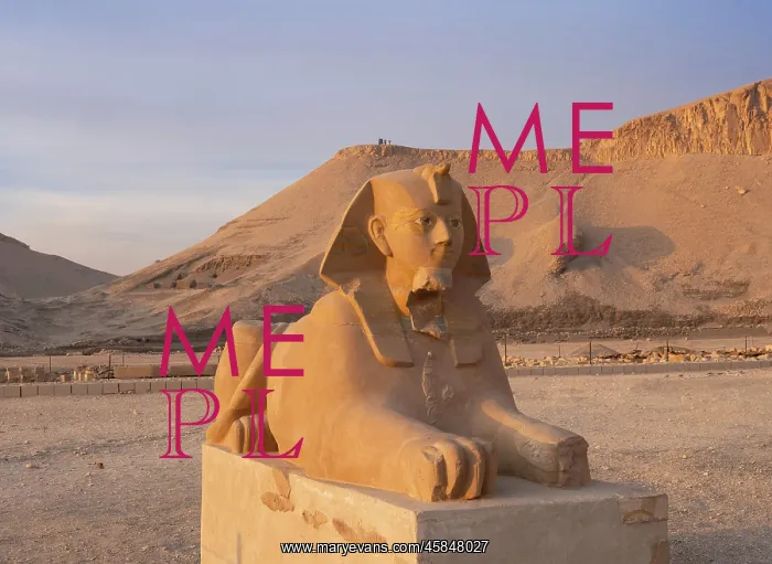 : Sphinx, Temple of Hatshepsut, Theban Necropolis, Egypt : Sphinx, Temple of Hatshepsut, Theban Necropolis, Egypt