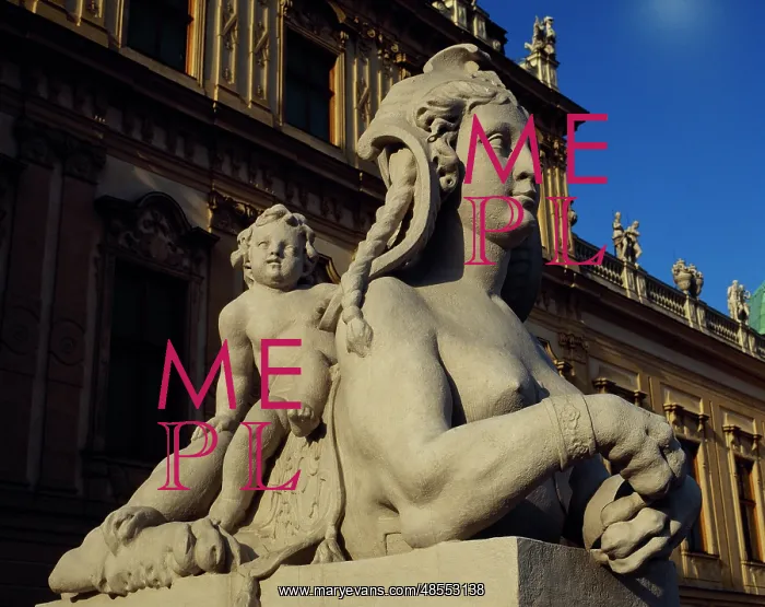 : Sphinx at the Upper Belvedere. 18th century. Vienna : Sphinx at the Upper Belvedere. 18th century. Vienna