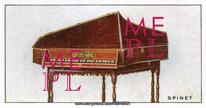 : Spinet - this lovely example with its six-legged stand was made in London : Spinet - this lovely example with its six-legged stand was made in London