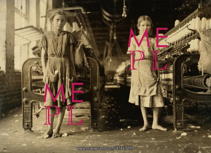 : Spinners in a cotton mill : Spinners in a cotton mill