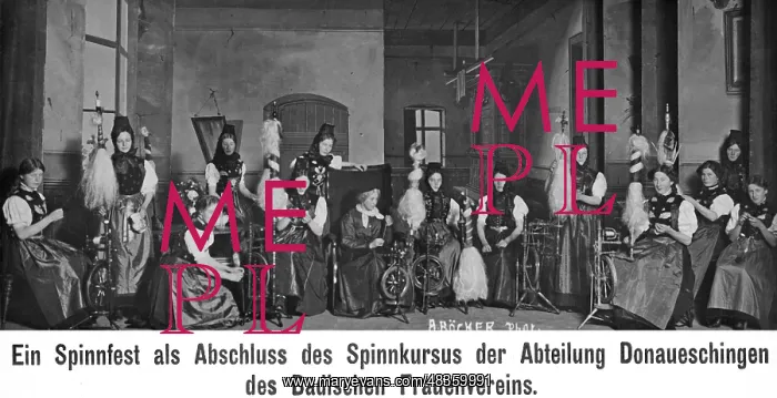 : Spinning event in Baden, 1910 : Spinning event in Baden, 1910