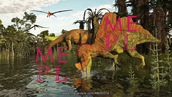 : A Spinosaurid and pair of Ichthyovenator dinosaurs : A Spinosaurid and pair of Ichthyovenator dinosaurs
