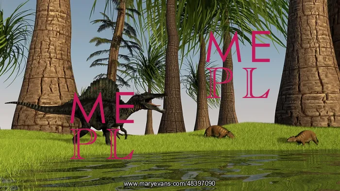 : Spinosaurus hunting along the edge of a swamp while a pair ? : Spinosaurus hunting along the edge of a swamp while a pair ?