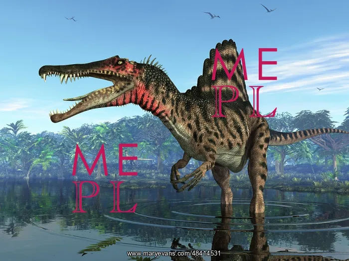 : A Spinosaurus searches for its next meal : A Spinosaurus searches for its next meal