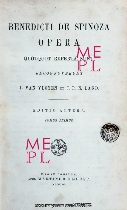 : SPINOZA, Benedict de (1632-1677) : SPINOZA, Benedict de (1632-1677)
