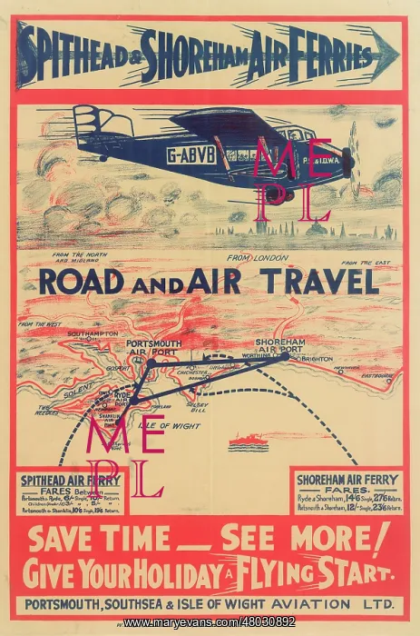 : Spithead & Shoreham Air Ferries Poster : Spithead & Shoreham Air Ferries Poster