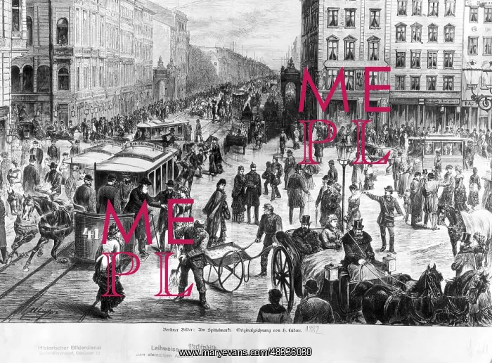 : Spittelmarkt in Berlin, 1882 : Spittelmarkt in Berlin, 1882