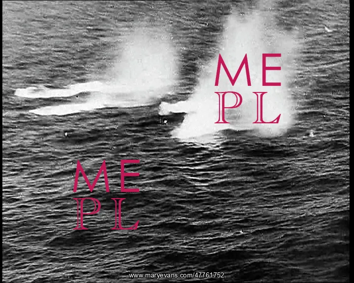 : Splashes From Depth Charges Being Dropped : Splashes From Depth Charges Being Dropped