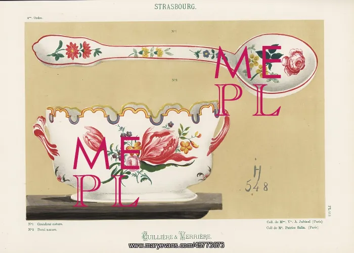 : Spoon and dish from Strasbourg, 18th century : Spoon and dish from Strasbourg, 18th century
