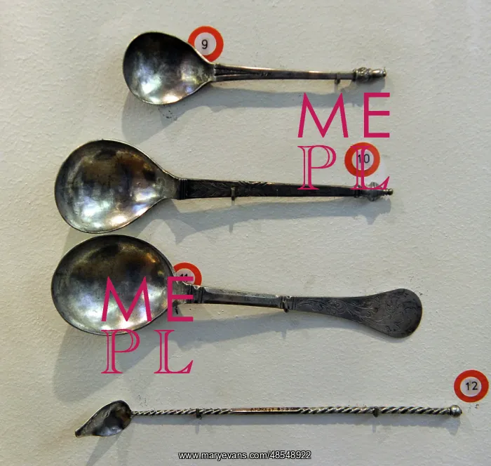 : Spoons and spatula (silver). Museum of History and Navigatio : Spoons and spatula (silver). Museum of History and Navigatio