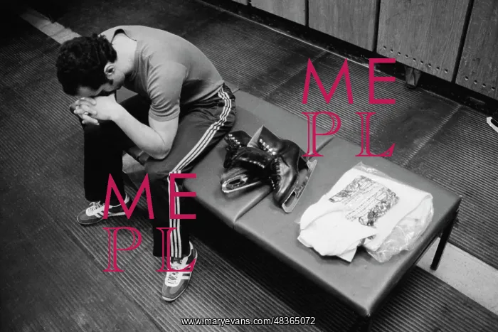 : Sportsman in locker room : Sportsman in locker room