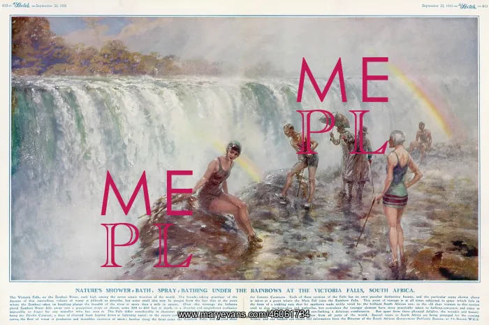 : Spray Bathing - Victoria Falls : Spray Bathing - Victoria Falls